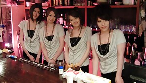 Lovely girls, Anna Kirishima, Haruka Sasano, Hinata Hyuga and Kana Suzuki are working in a new night club that has a very particular customer service and only guys who have visited it know what it is about. Others are always surprised first time.video